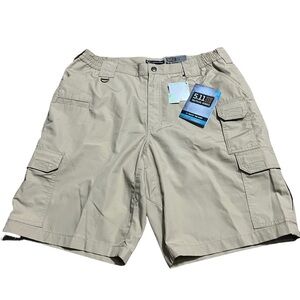 NWT 5.11 Tactical Searies 11" Tan Pro Short Cargo Rip Stop Size 36